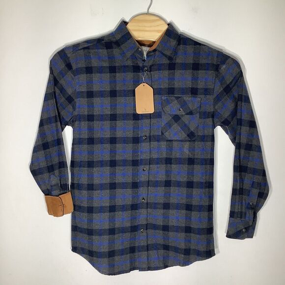 Gioberti Mens Long Sleeve Button Up Flannel Shirt Size Small NWT - Picture 2 of 6